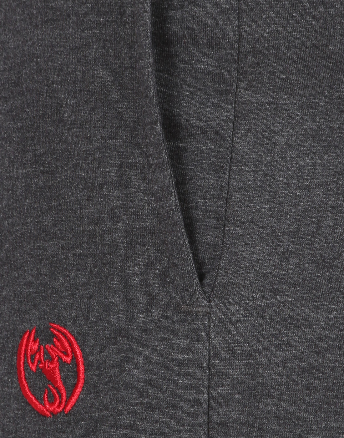 Charcoal Melange Plain Zipper Trackpant - Style #0404