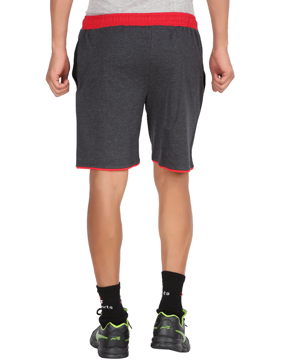 Charcoal Melange Shorts Contrast Waistband -Style #0508