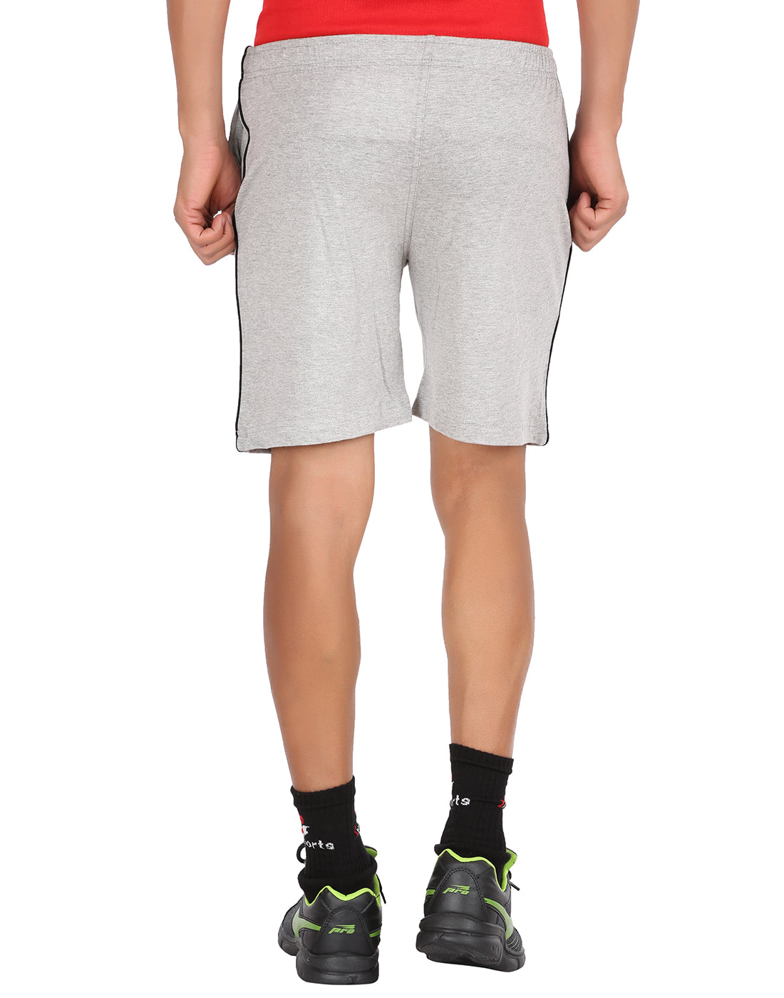 Grey Melange Piping Shorts -Style #0504