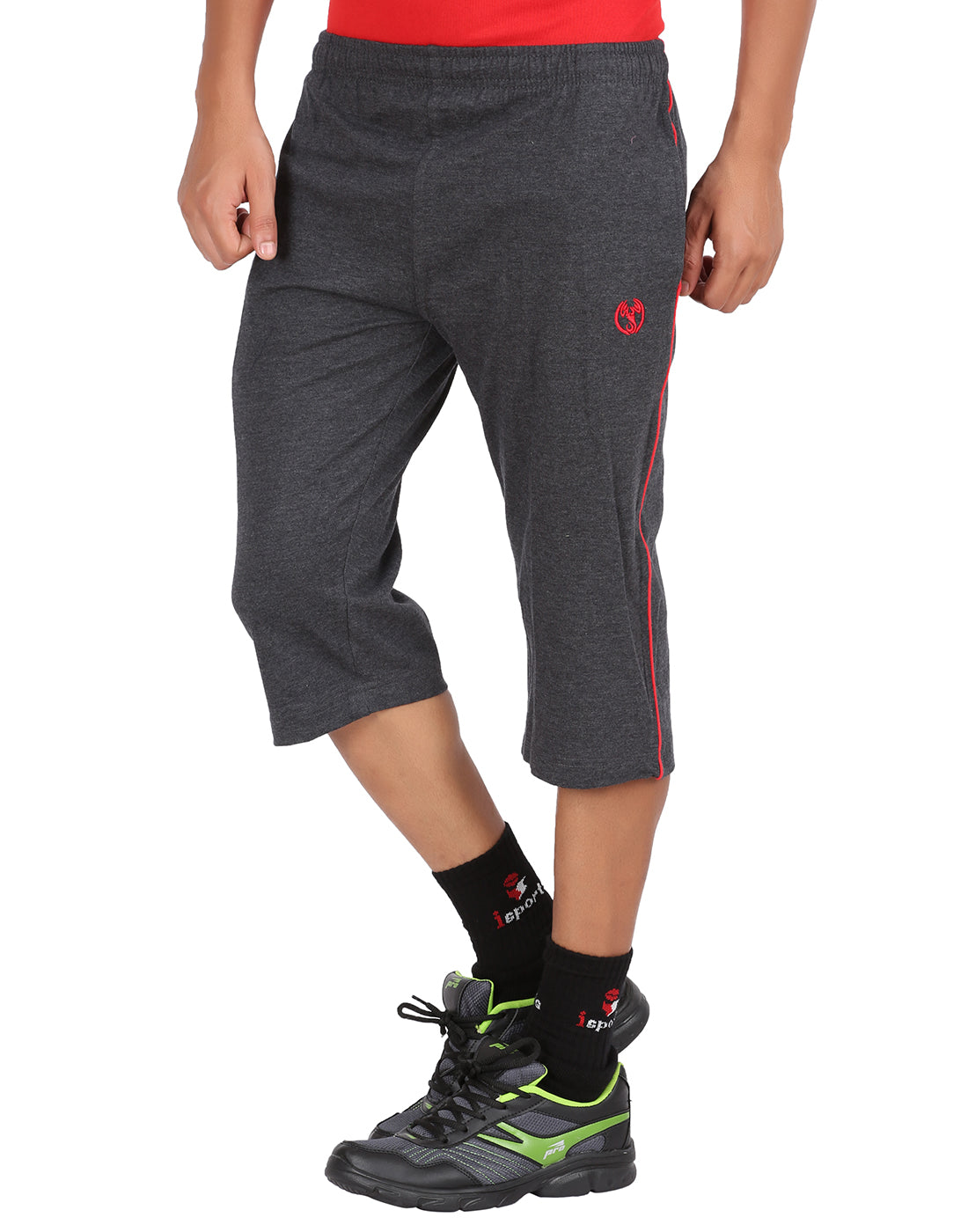 Charcoal Melange 3/4 Piping Pant -Style #0604