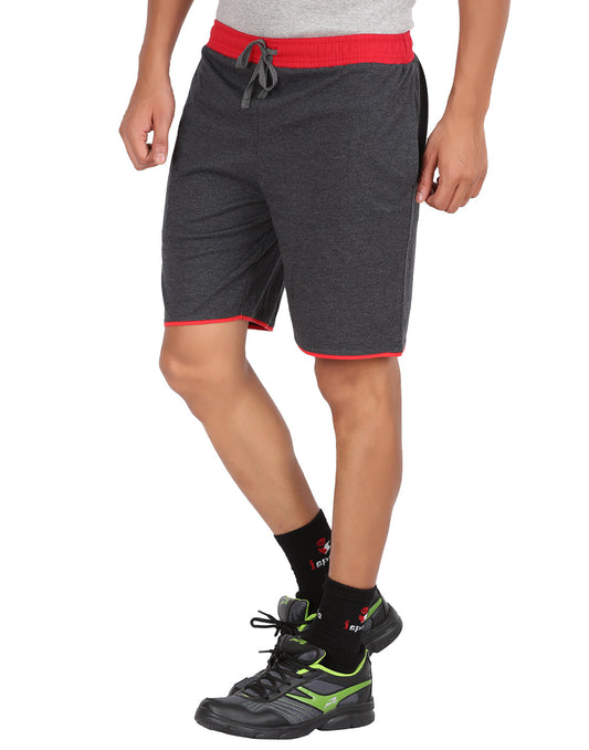 Charcoal Melange Shorts Contrast Waistband -Style #0508