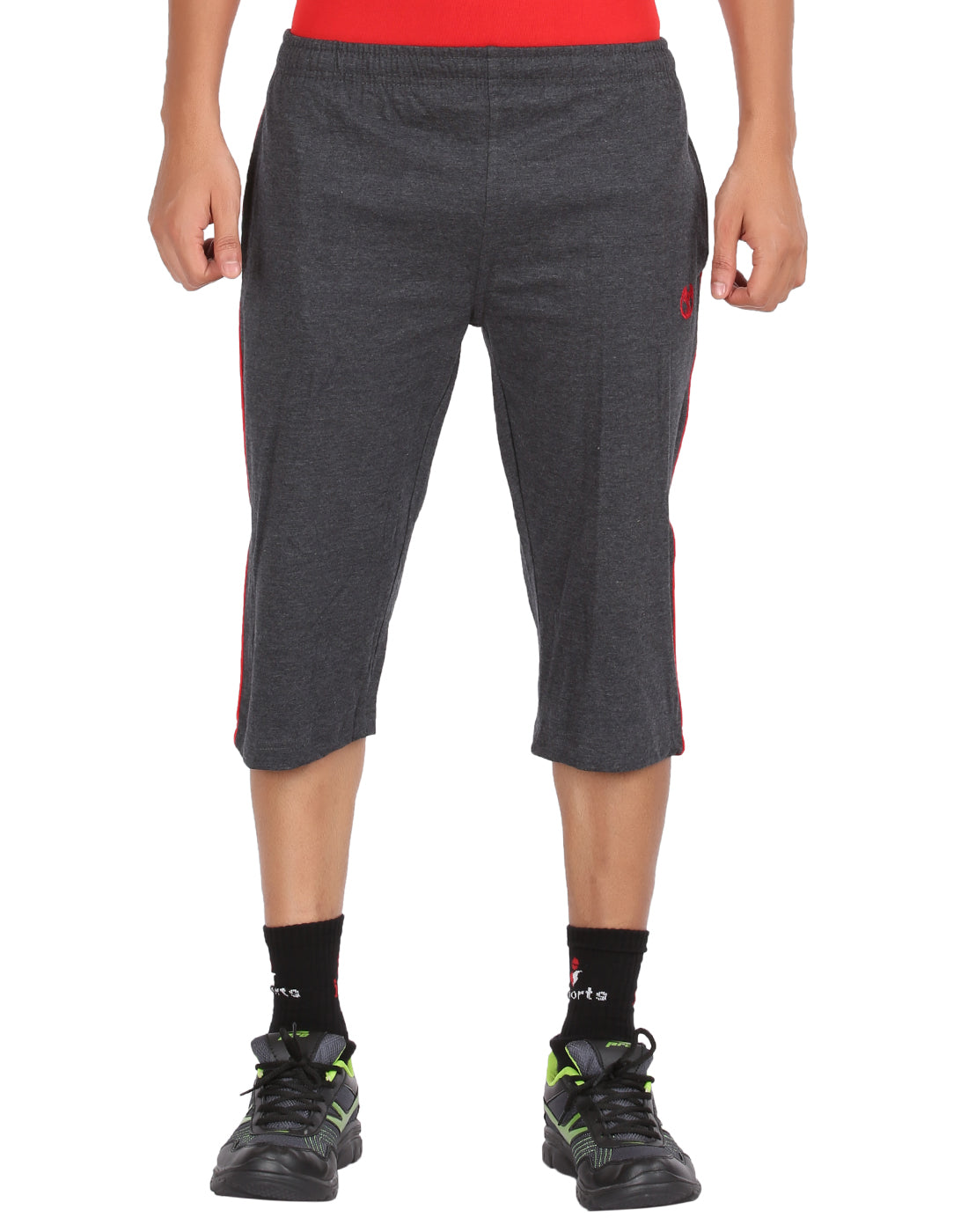 Charcoal Melange 3/4 Piping Pant -Style #0604