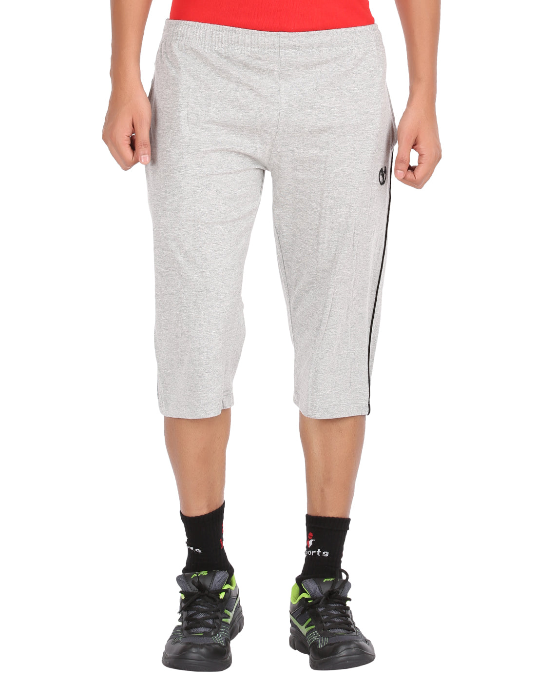 Grey Melange 3/4 Piping Pant -Style #0604