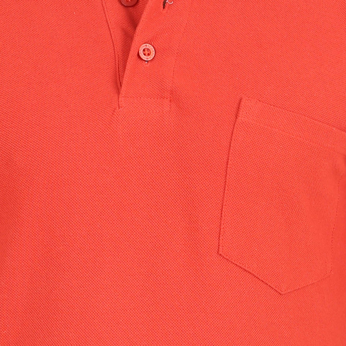 Orange Polo Tshirt With Pocket-Style #0705
