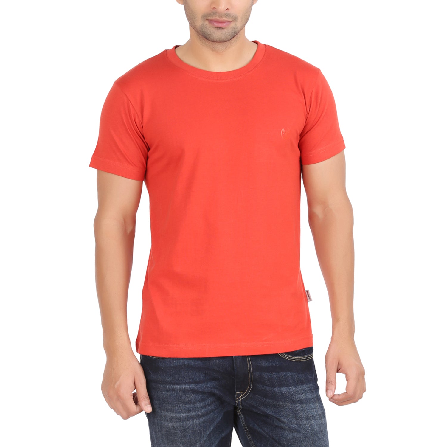 Orange Round Neck Tshirt -Style #0804