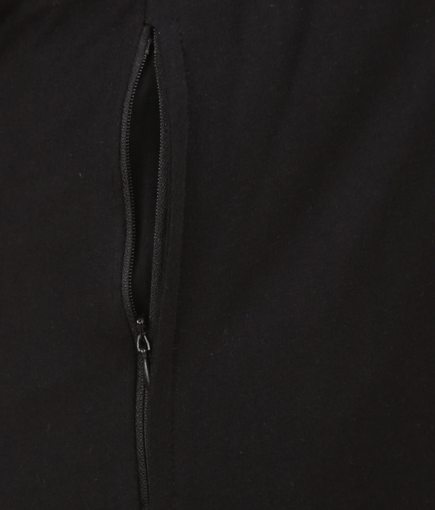 Navy Blue Plain Zipper Trackpant - Style #0404