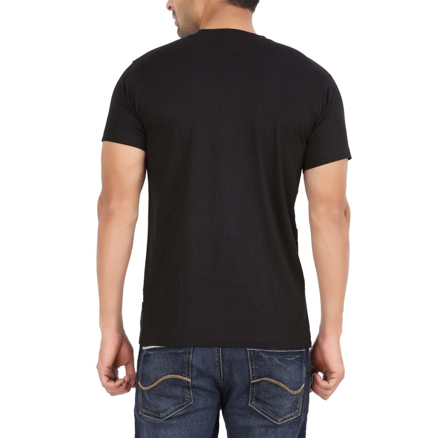 Black Round Neck Tshirt -Style #0804