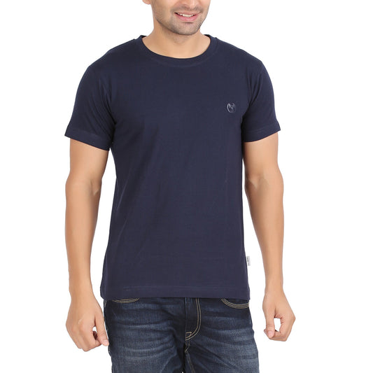 Navy Blue Round Neck Tshirt -Style #0804