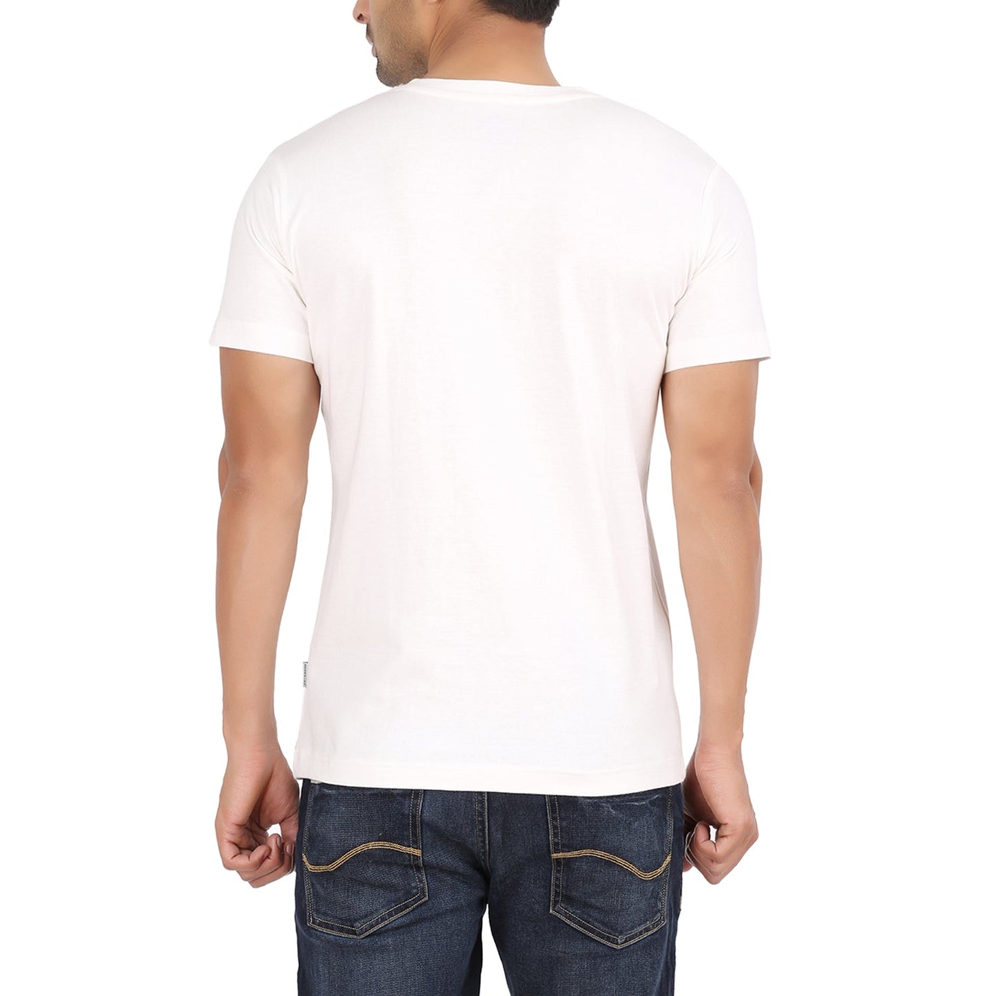 Off White V Neck Tshirt -Style #0904
