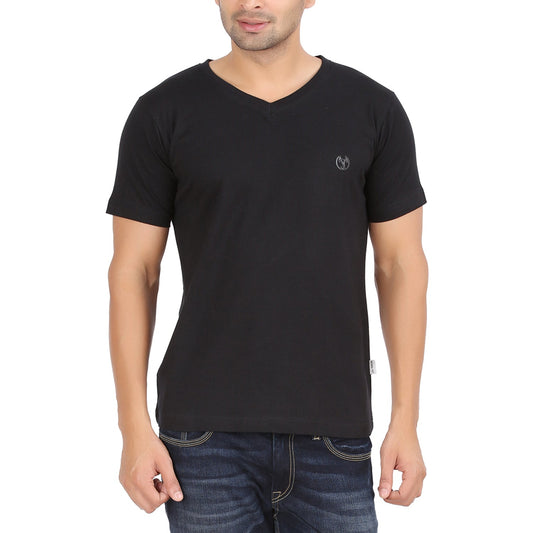 Black V Neck Tshirt -Style #0904