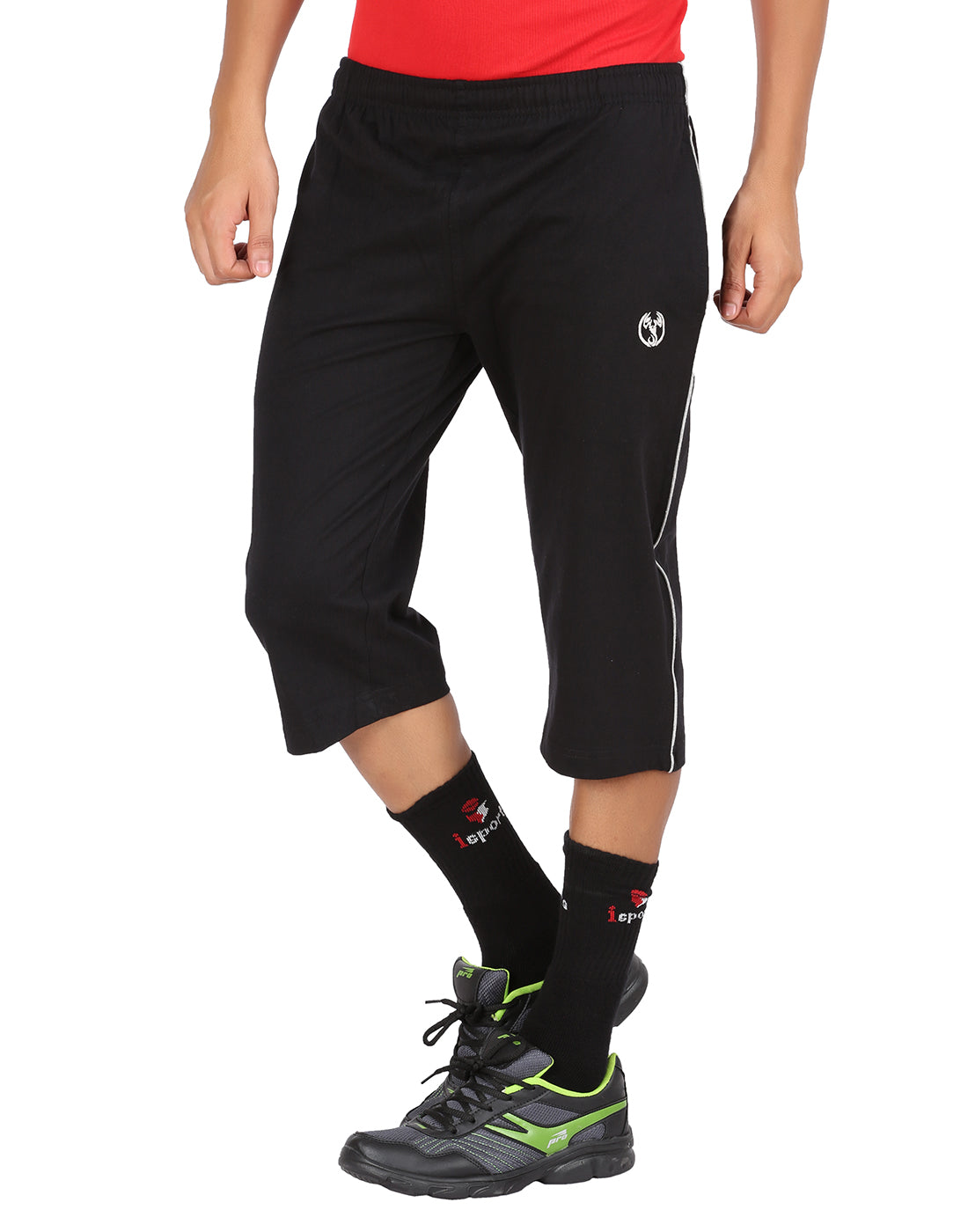Black 3/4 Piping Pant -Style #0604