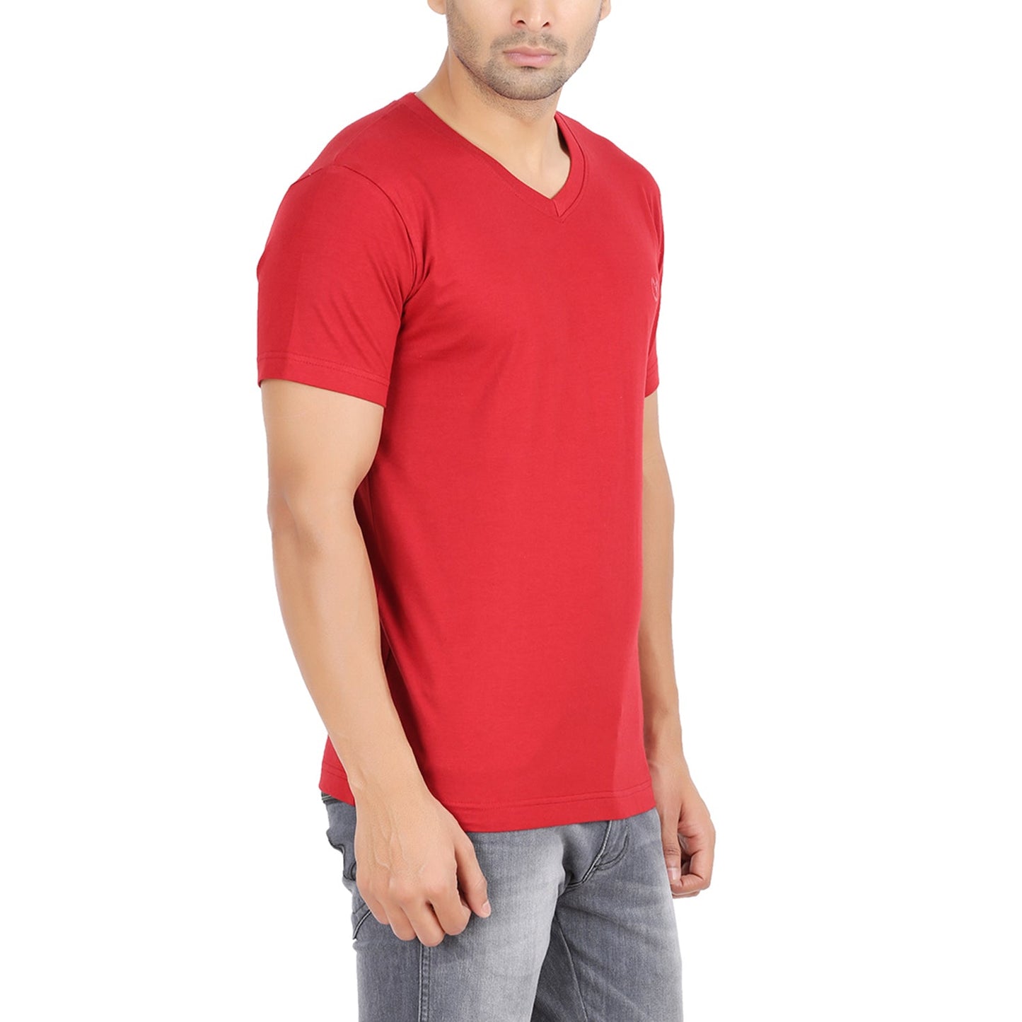 Maroon V Neck Tshirt -Style #0904