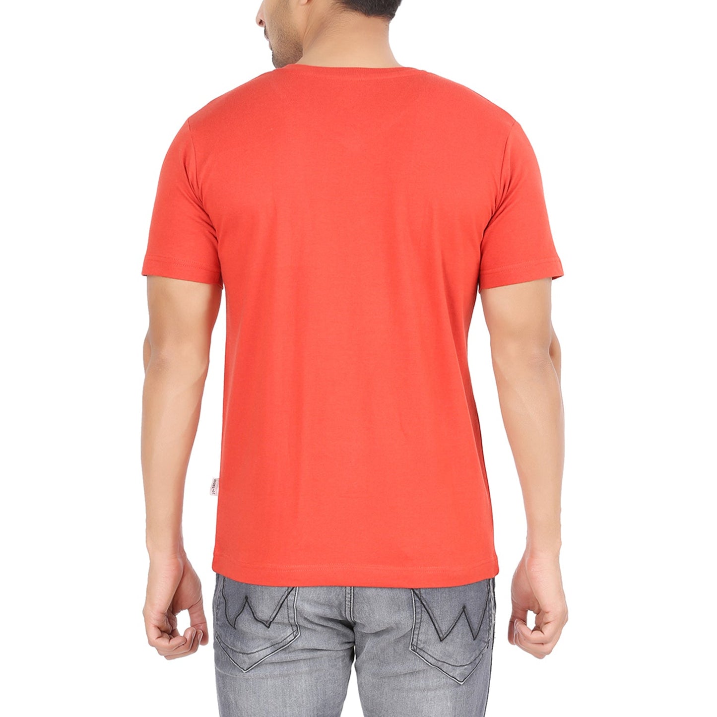 Orange V Neck Tshirt -Style #0904