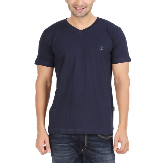 Navy Blue V Neck Tshirt -Style #0904