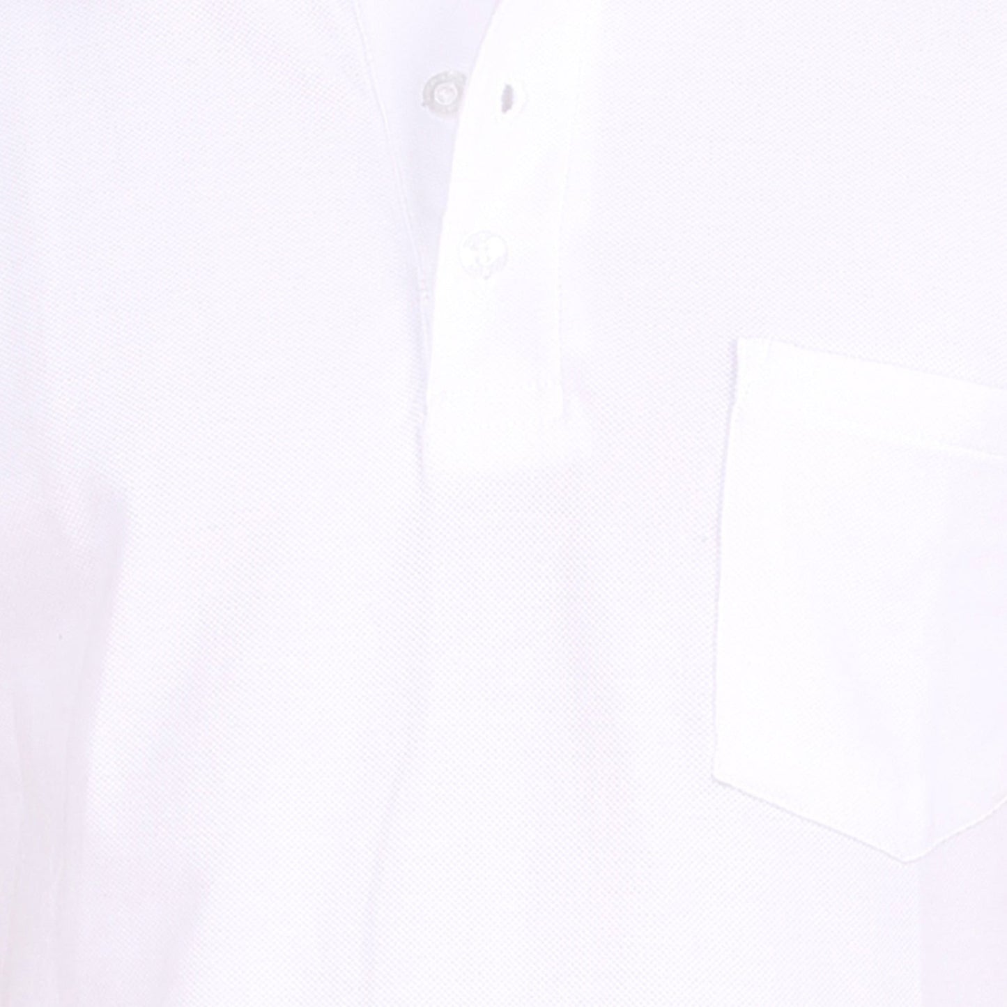 White Polo Tshirt With Pocket-Style #0705