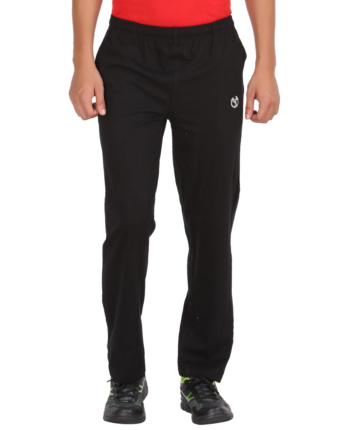 Black Plain Zipper Trackpant - Style #0404