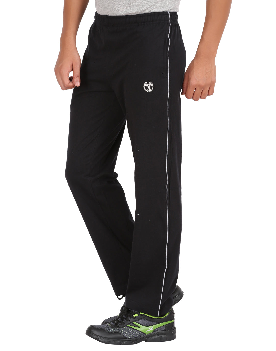 Black Piping Track Pant Style 0405