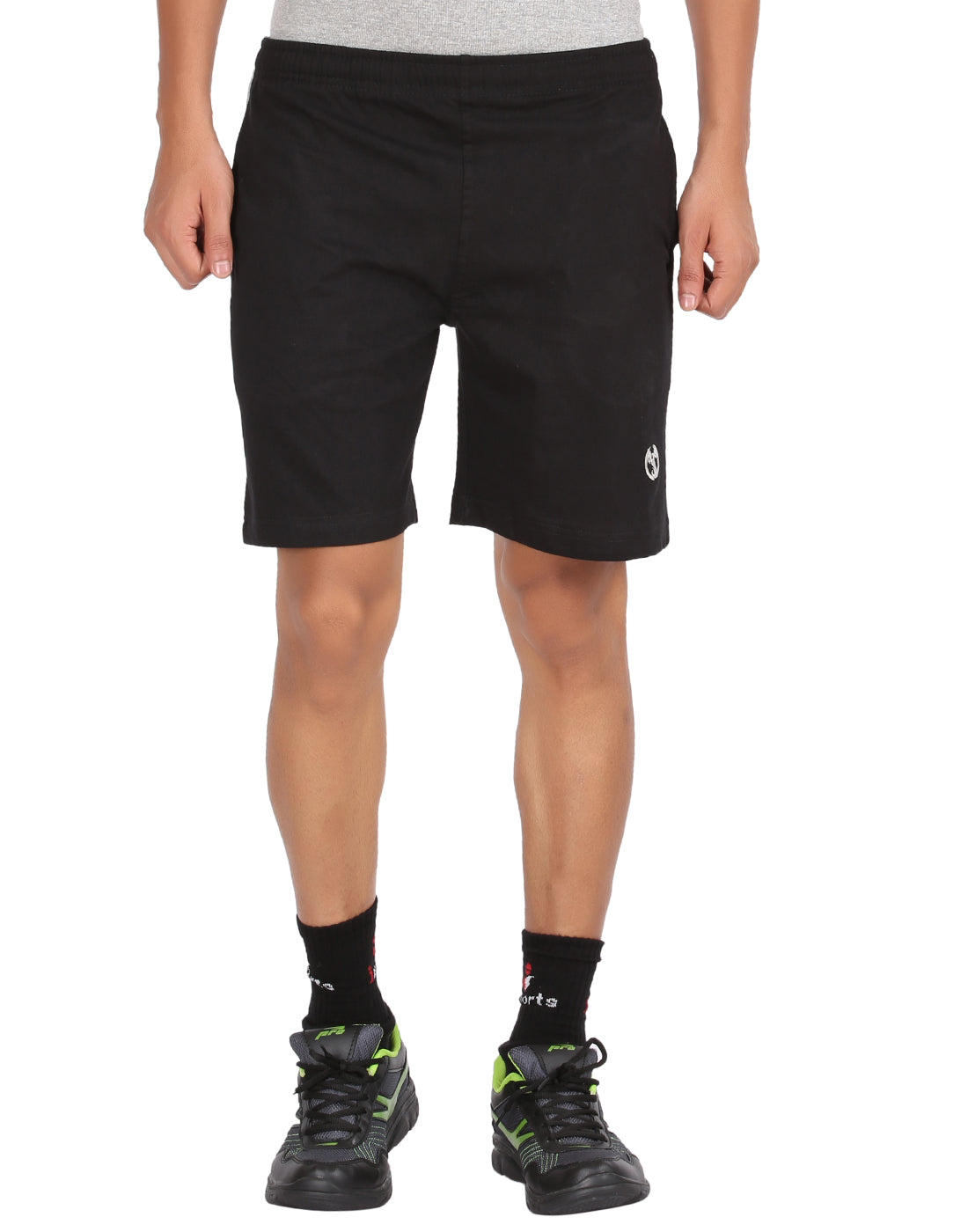 Black Piping Shorts With Zipper -Style #0509