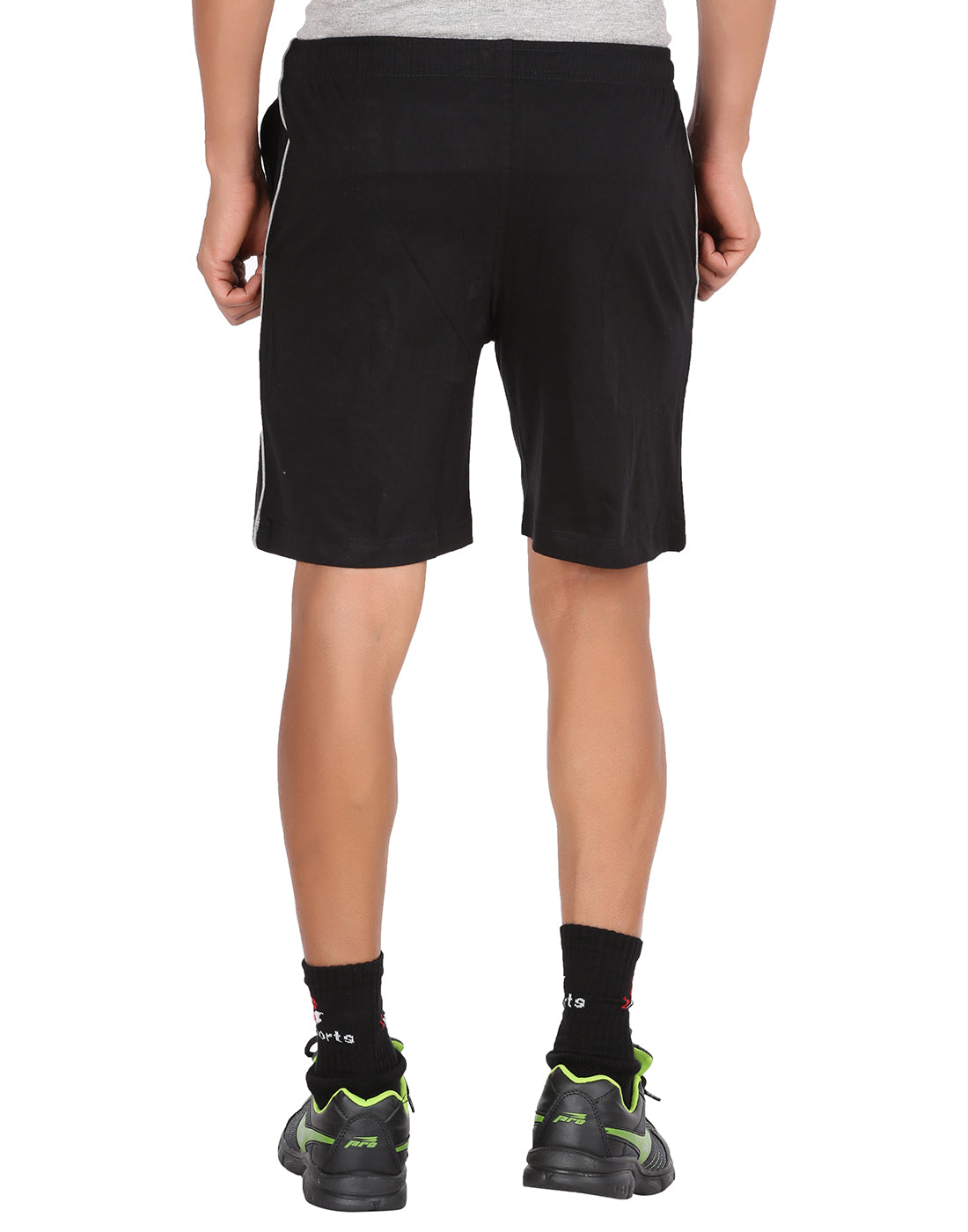 Black Piping Shorts With Zipper -Style #0509