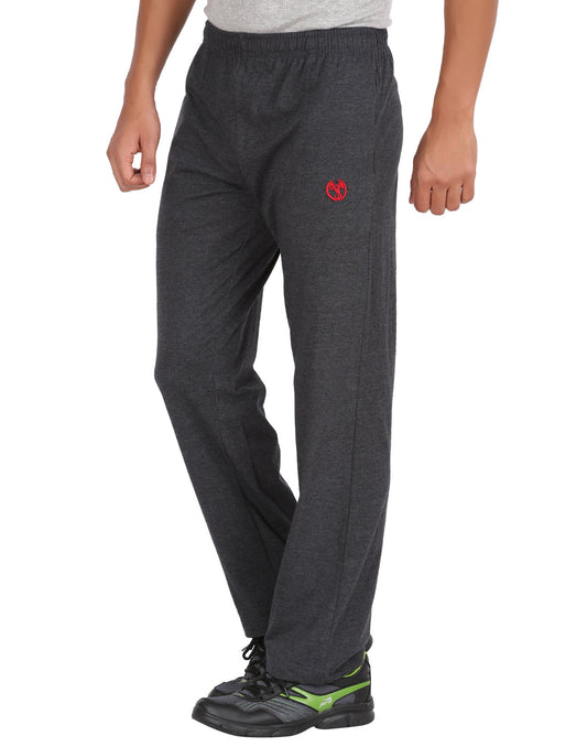 Charcoal Melange Plain Zipper Trackpant - Style #0404