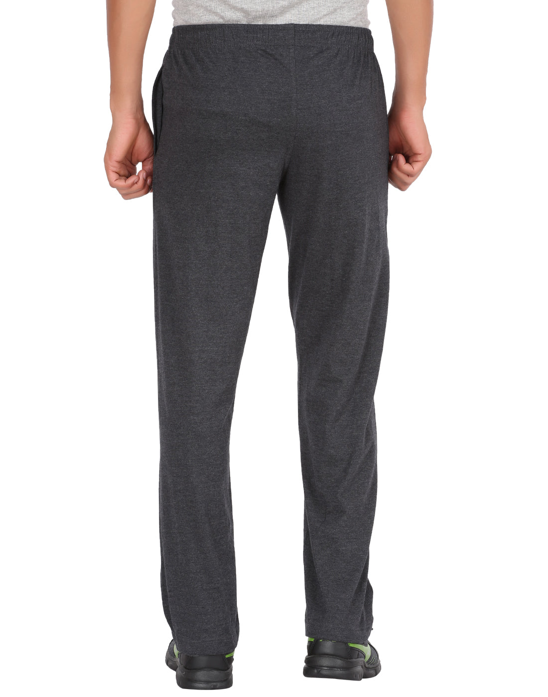 Charcoal Melange Plain Zipper Trackpant - Style #0404