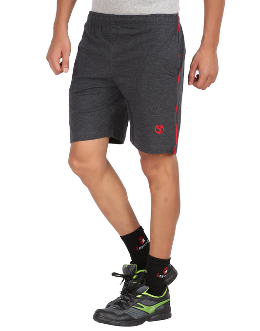 Charcoal Melange Piping Shorts -Style #0504