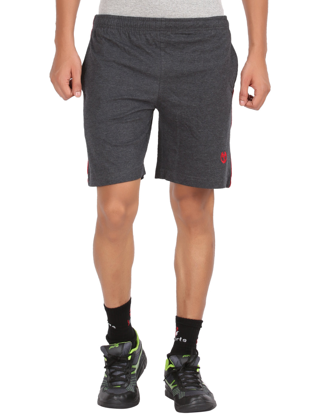 Charcoal Melange Piping Shorts -Style #0504