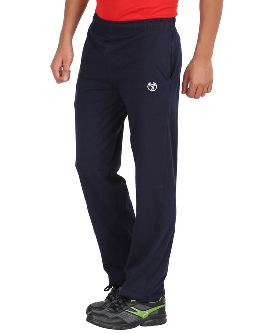 Navy Blue Plain Zipper Trackpant - Style #0404