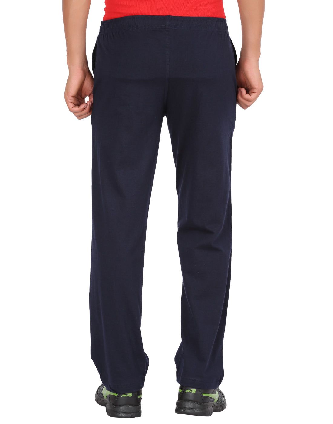 Navy Blue Plain Zipper Trackpant - Style #0404