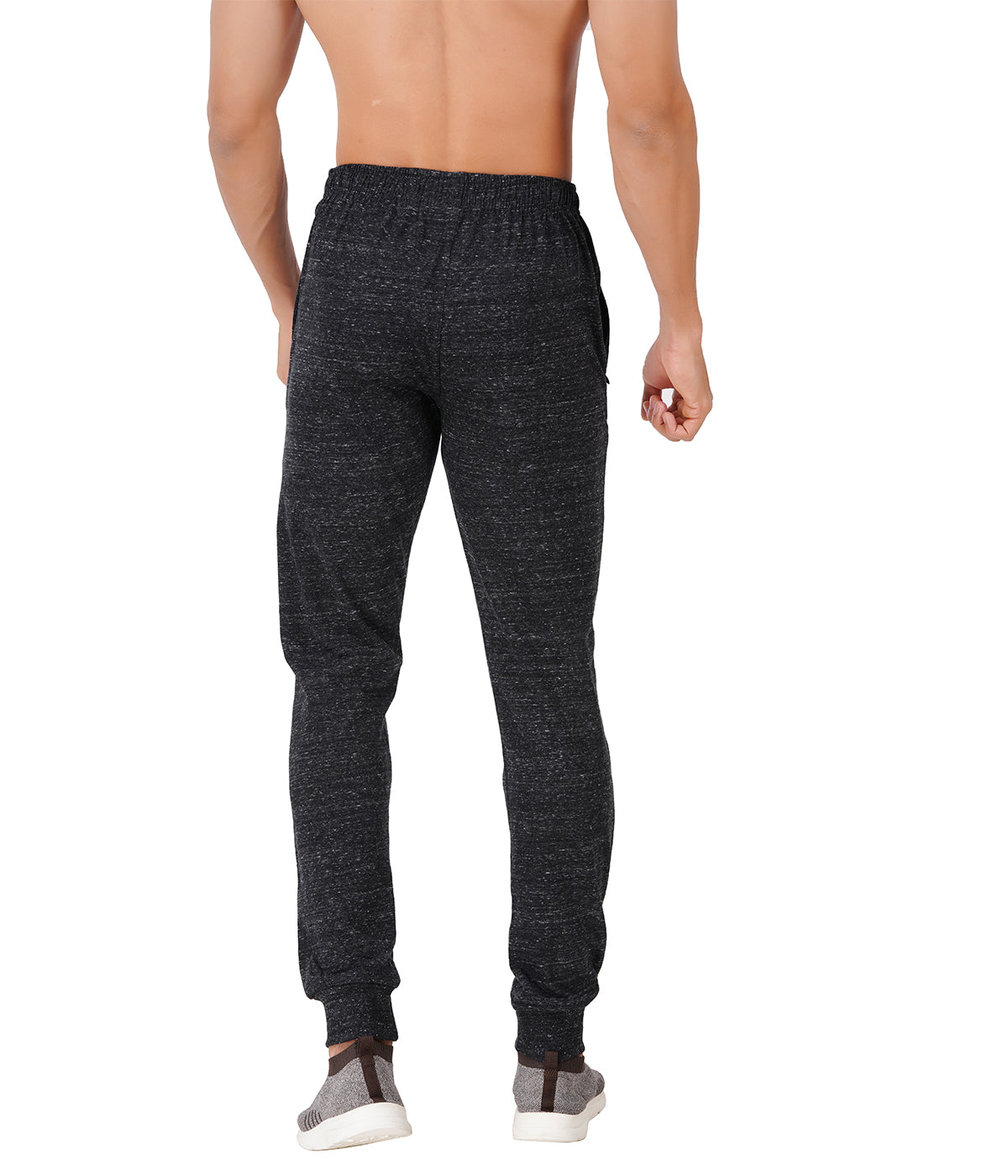 Black Bottom Rib Track Pant- Style #417