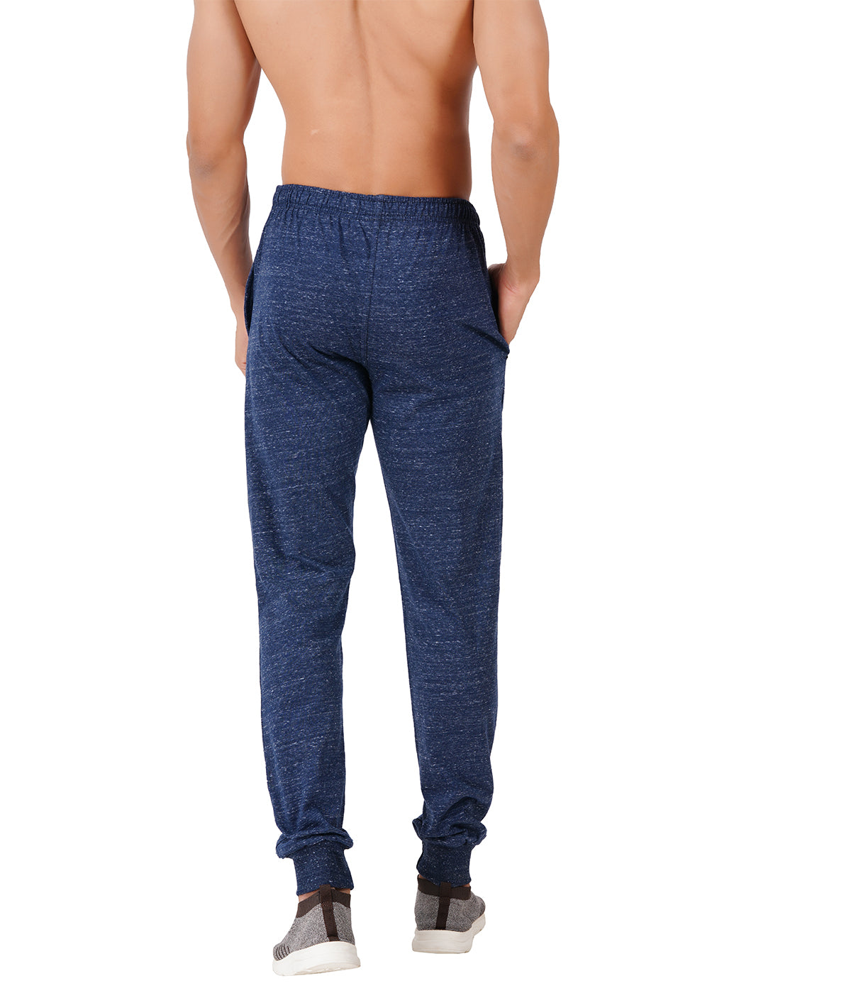 Navy Melange Bottom Rib Track Pant- Style #417
