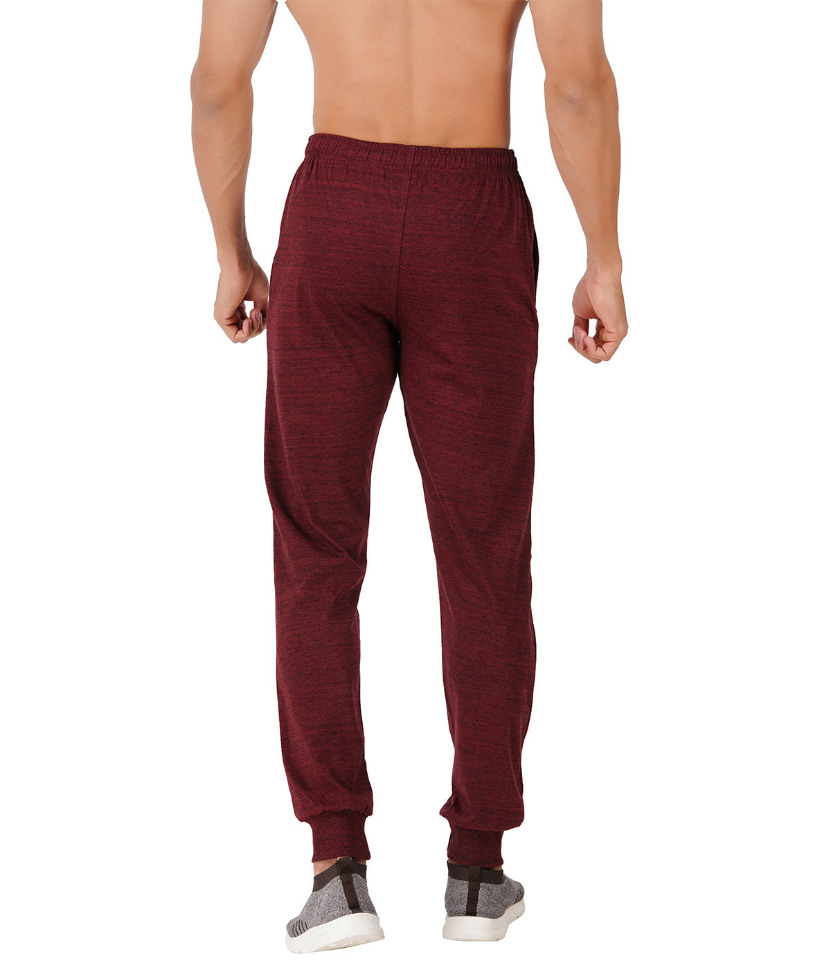 Maroon Bottom Rib Track Pant- Style #417