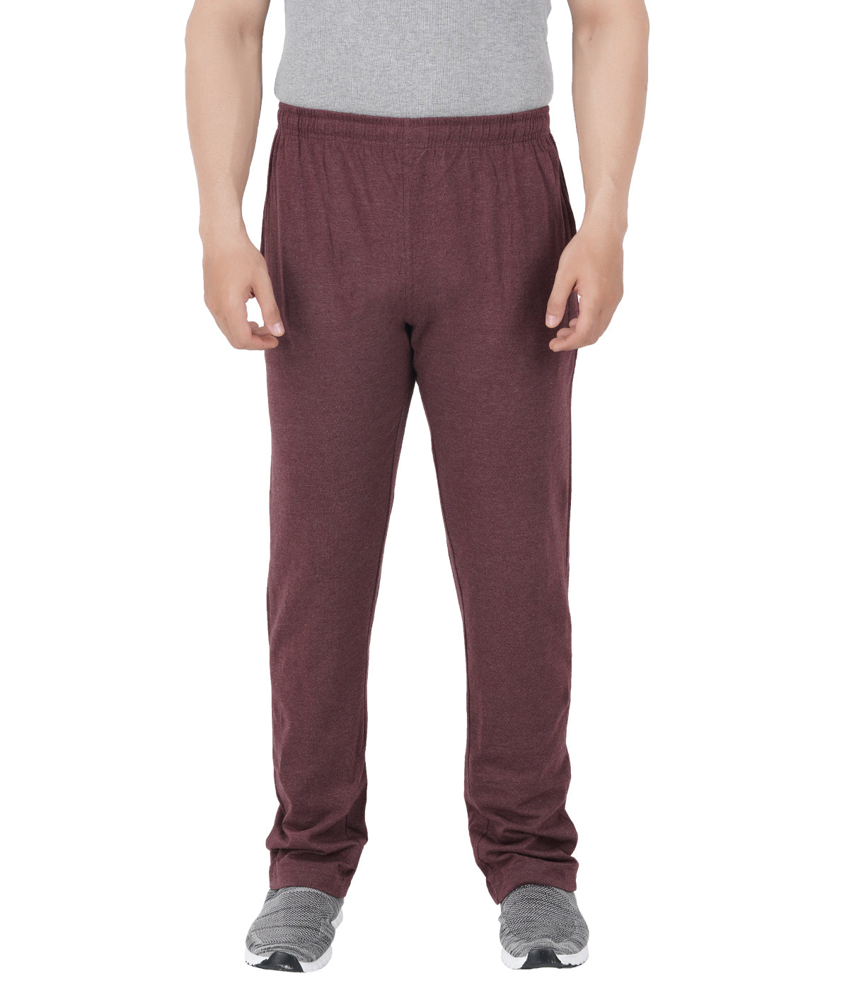 Brown Melange Plain Zipper Trackpant - Style #0404