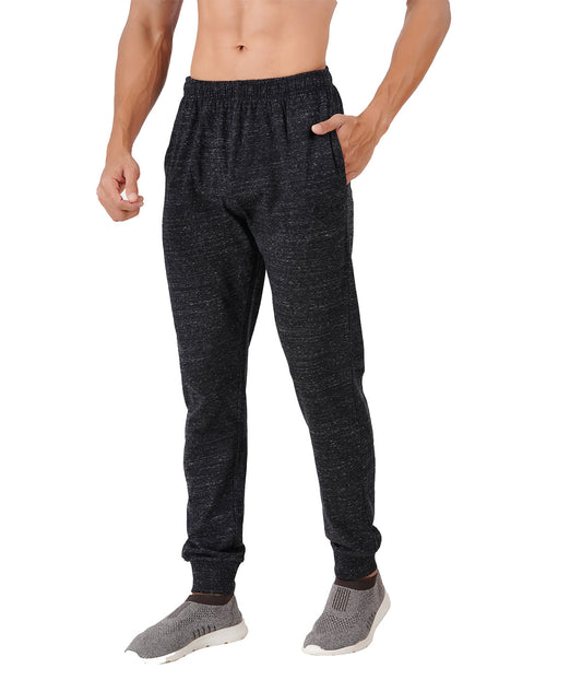 Charcoal Melange Bottom Rib Track Pant- Style #417