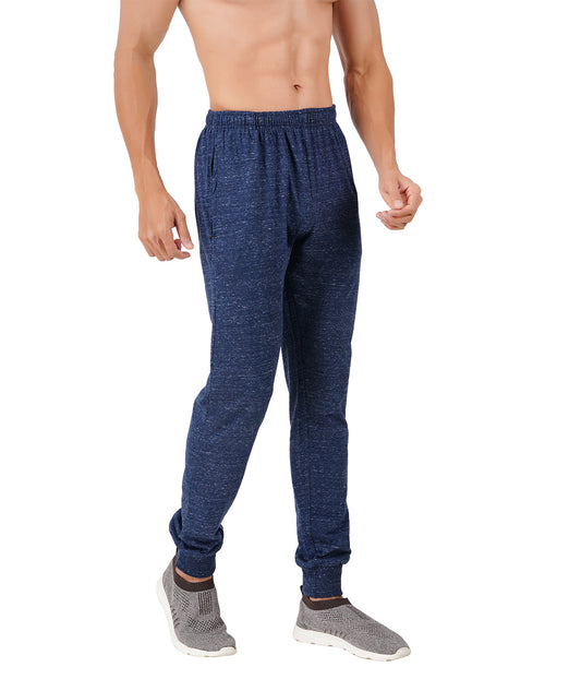 Navy Melange Bottom Rib Track Pant- Style #417