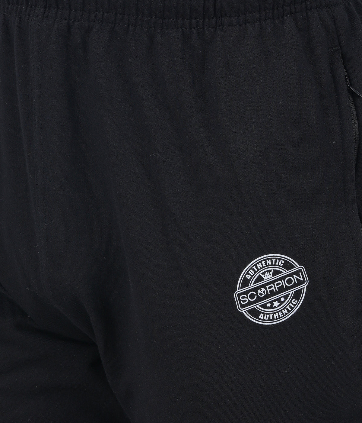 Premium Black Bottom Rib Zipper Trackpant - Style #0409