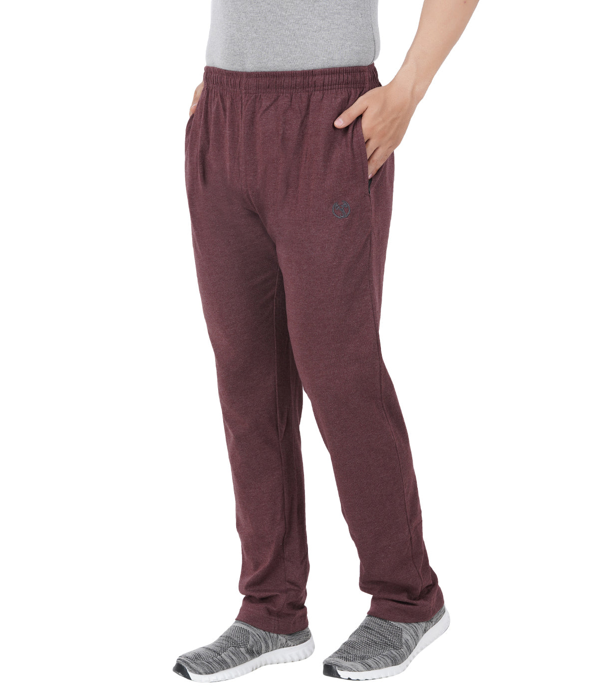 Brown Melange Plain Zipper Trackpant - Style #0404