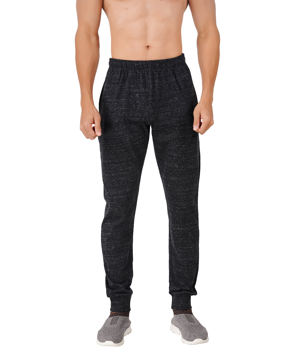 Black Bottom Rib Track Pant- Style #417
