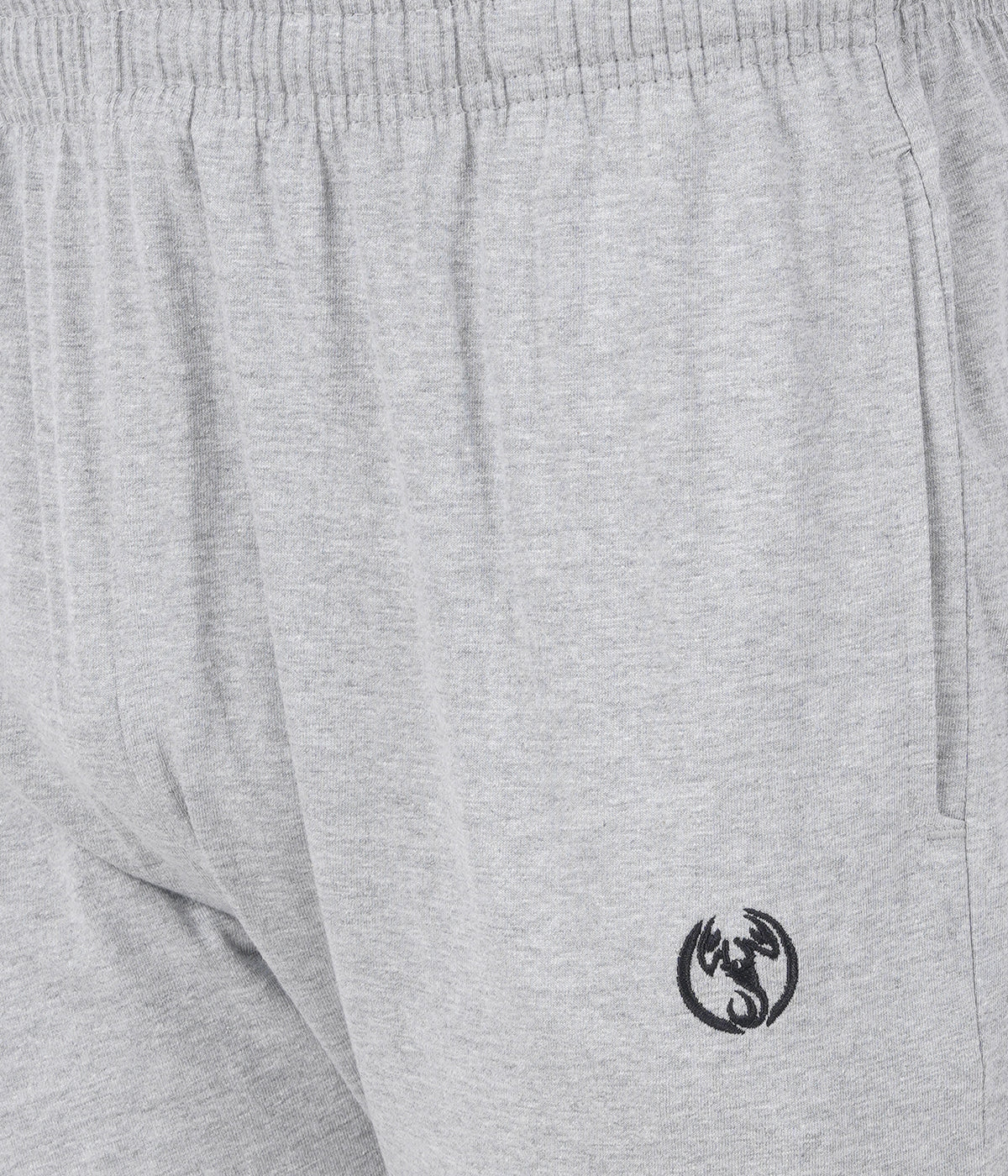 Grey Melange Bottom Rib Zipper Trackpant-Style #0407