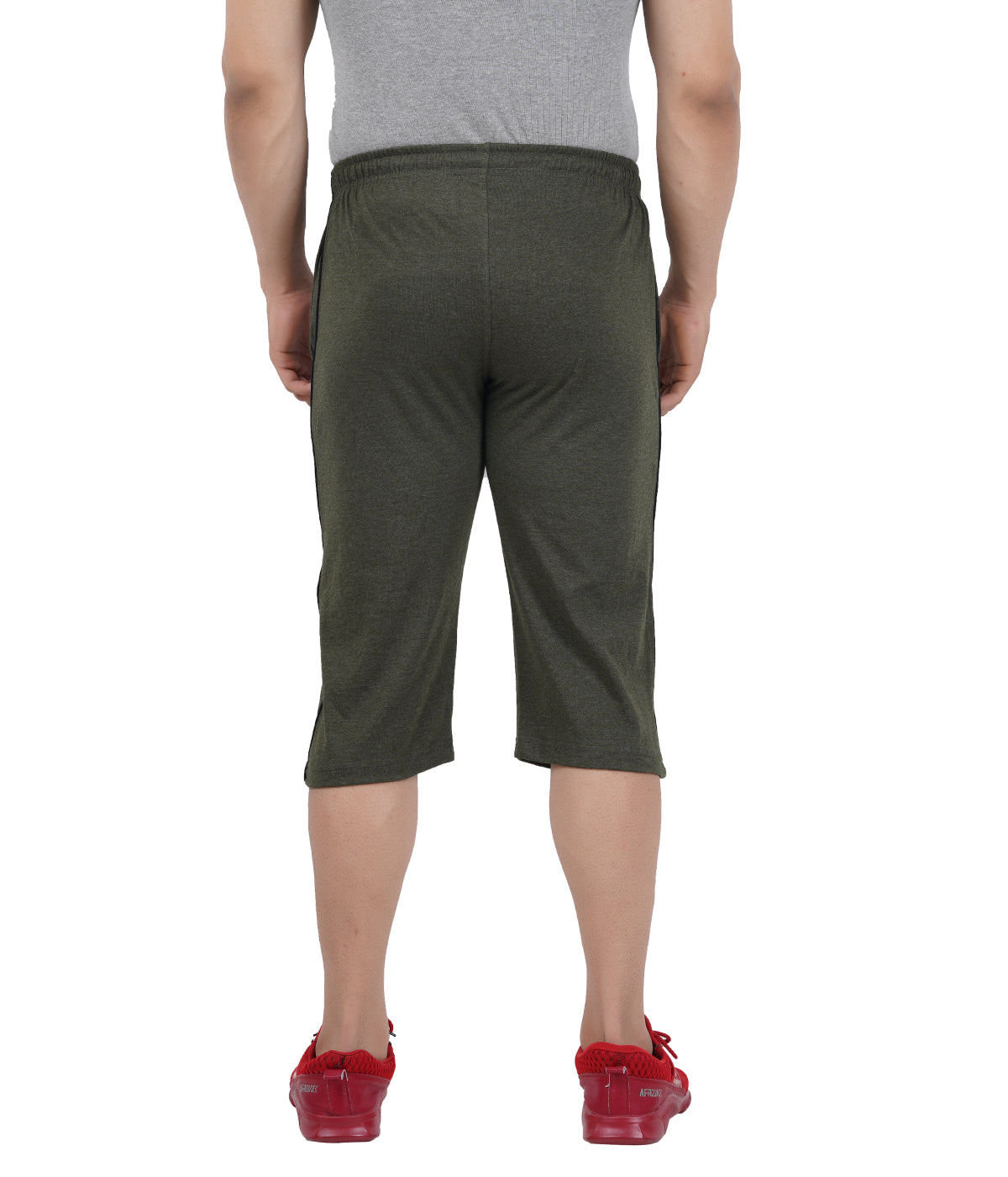 Olive Melange 3/4 Piping Pant -Style #0604