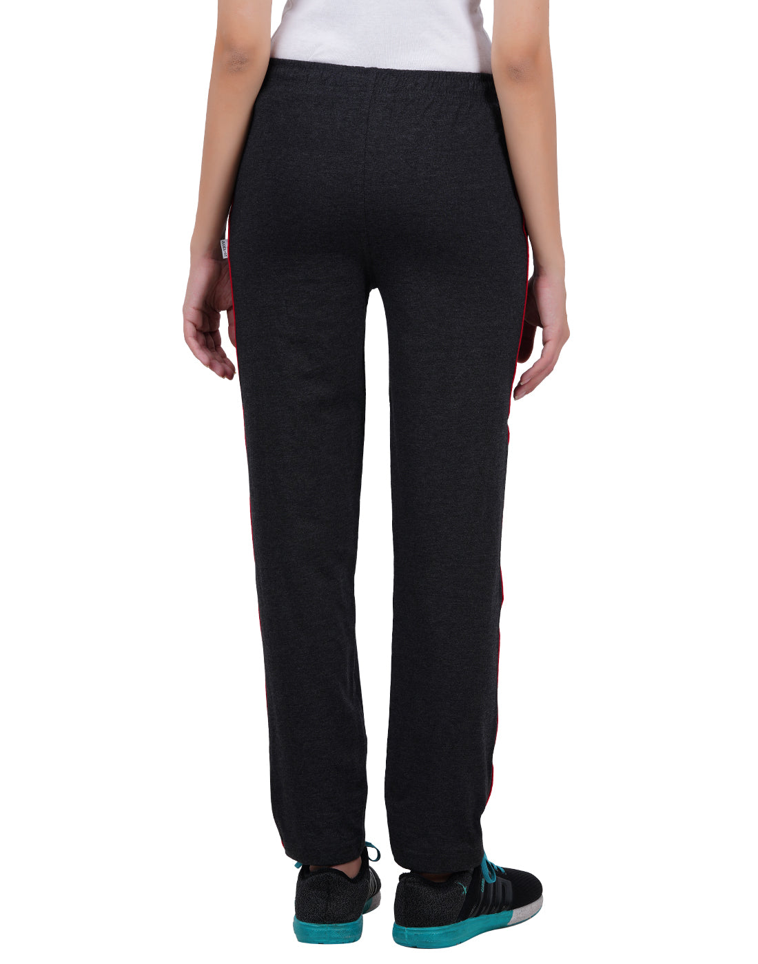Charcoal Melange Piping Trackpant-Style #L-0405