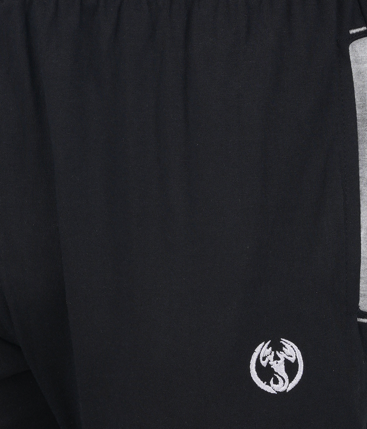 Black Slim Fit Zipper Trackpant-Style #0408