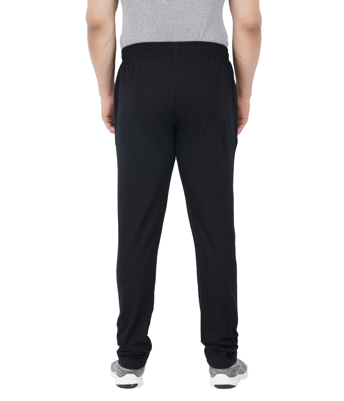 Black Slim Fit Zipper Trackpant-Style #0408