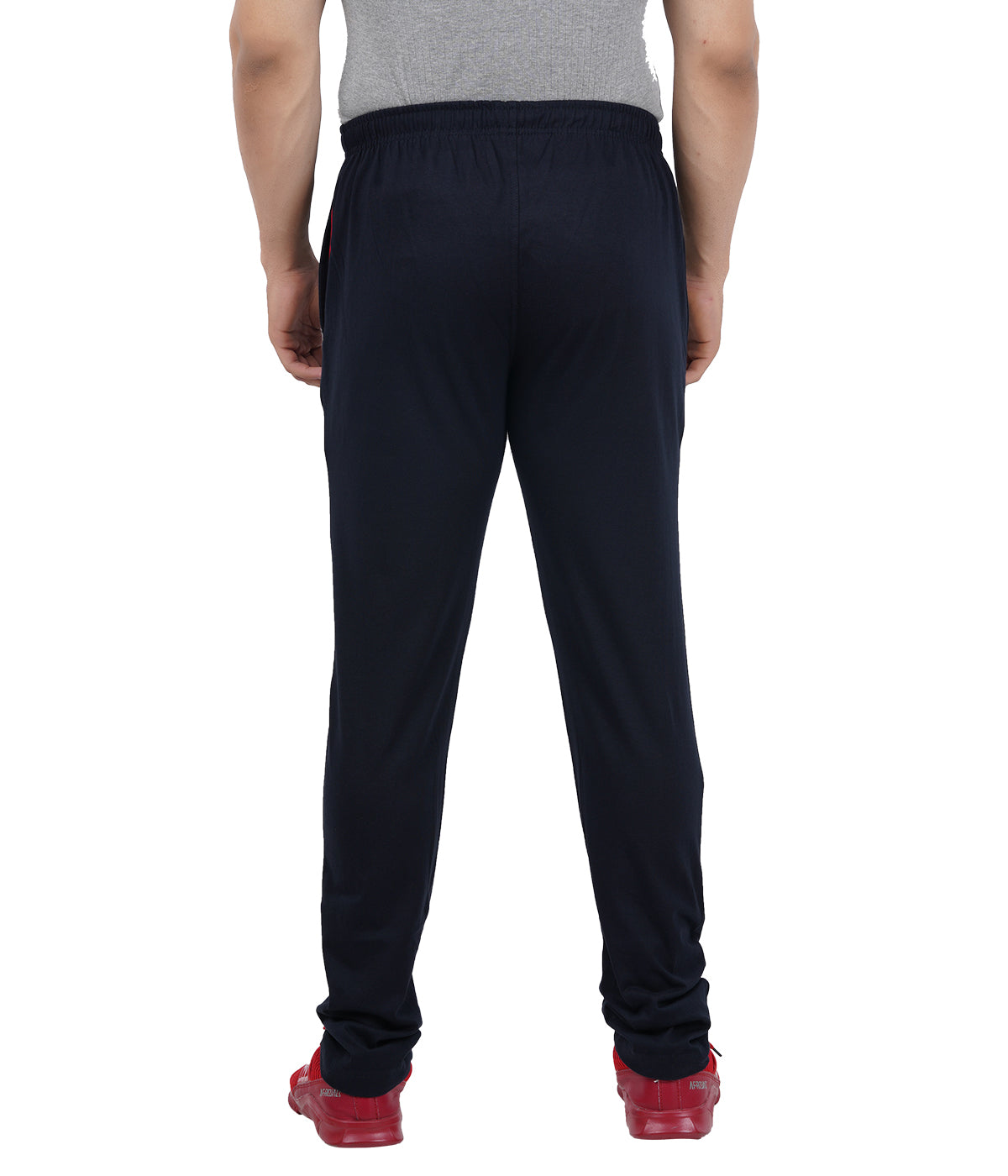 Navy Slim Fit Zipper Trackpant-Style #0408