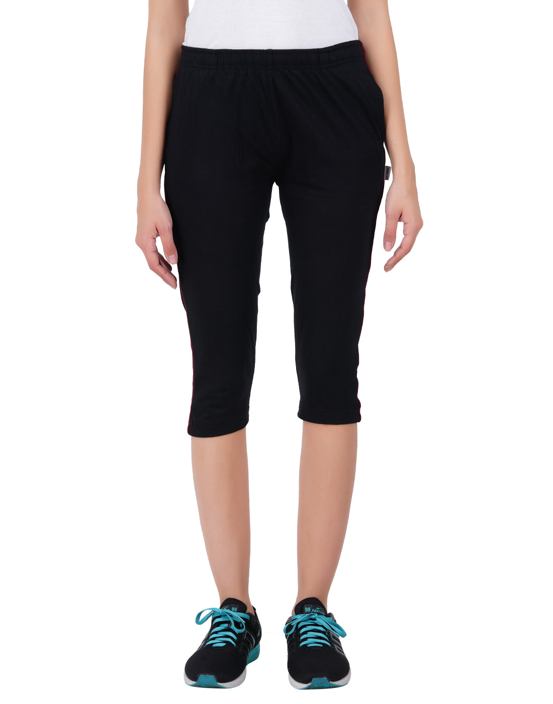 Black 3/4 Piping Pant -Style #L-0604
