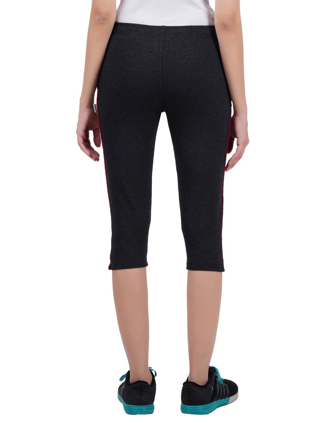 Charcoal Melange 3/4 Piping Pant -Style #L-0604