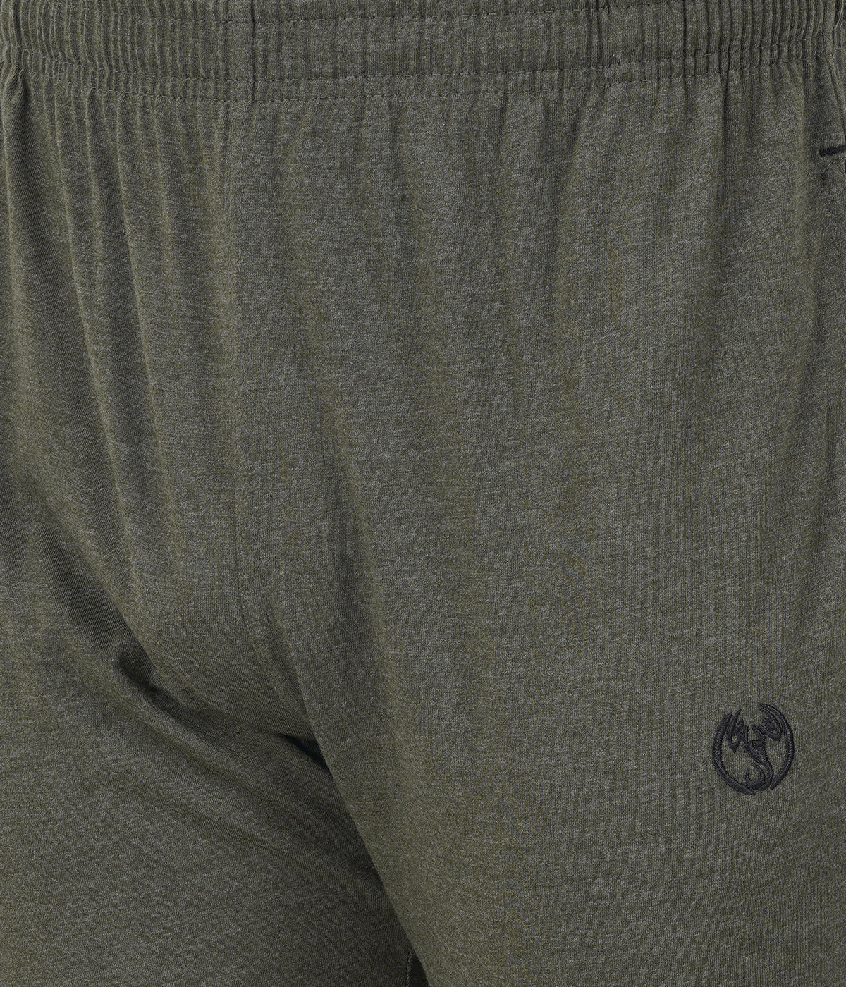 Olive Melange Slim Fit Zipper Trackpant-Style #0408