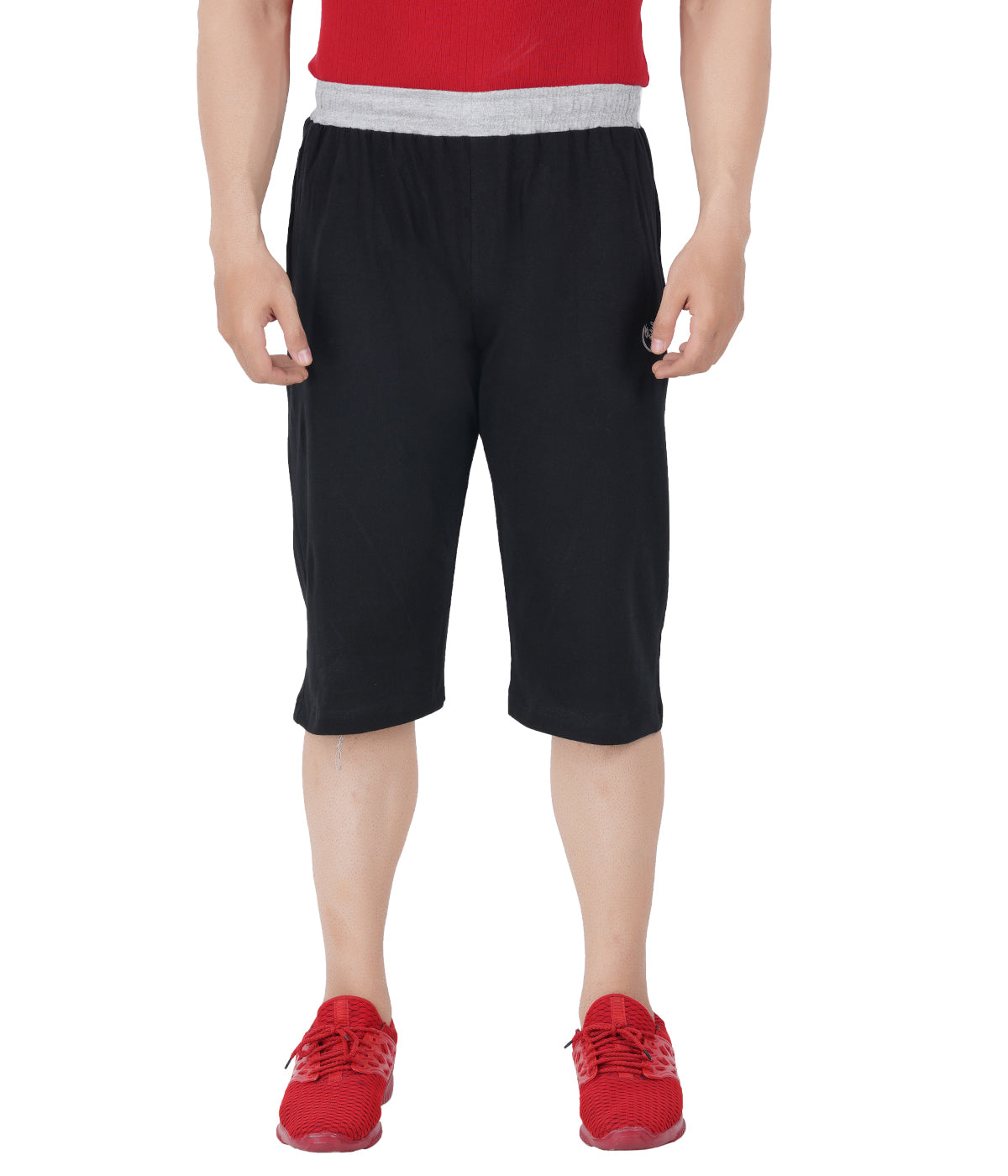 Black 3/4 Contrast Waistband With Zipper -Style #0603