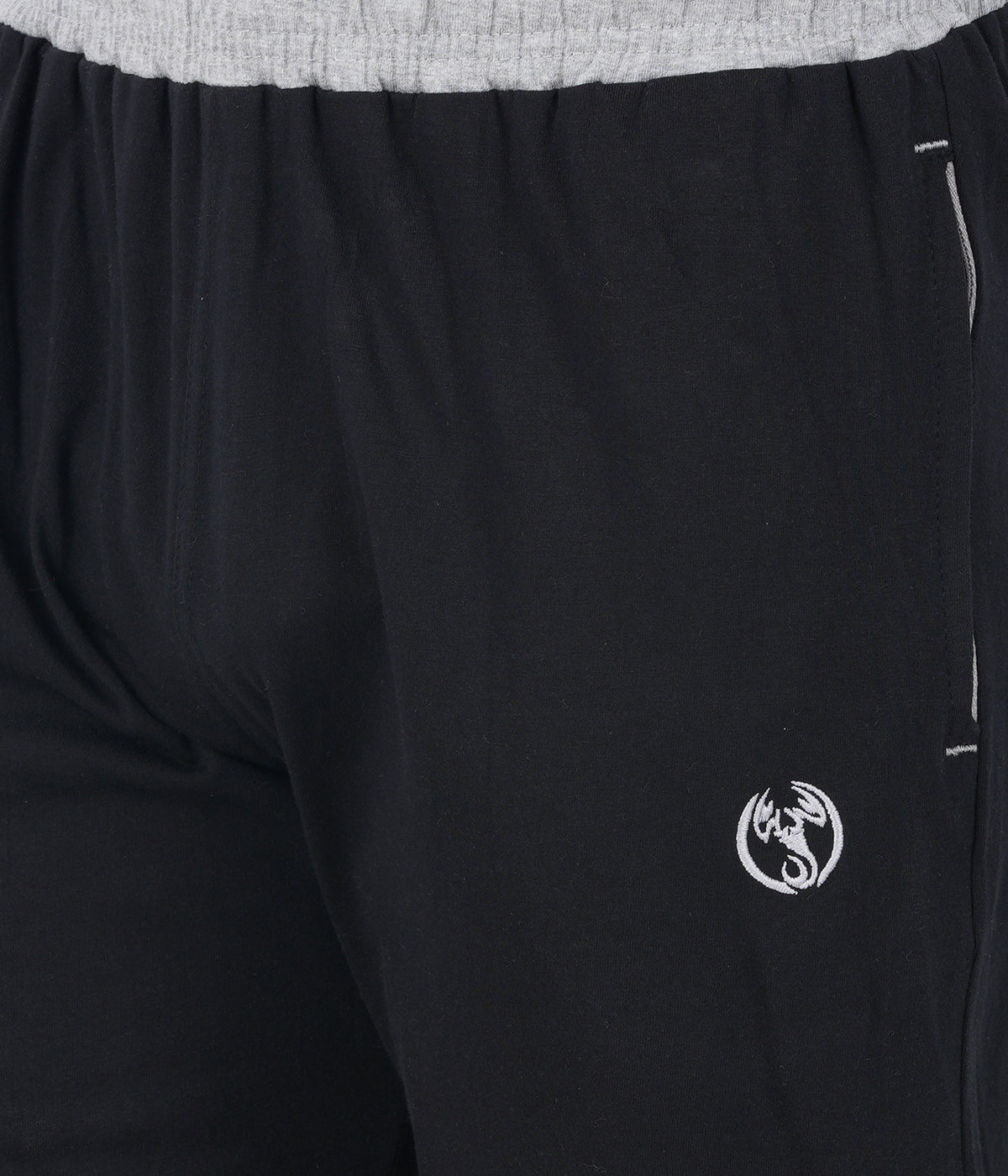 Black 3/4 Contrast Waistband With Zipper -Style #0603