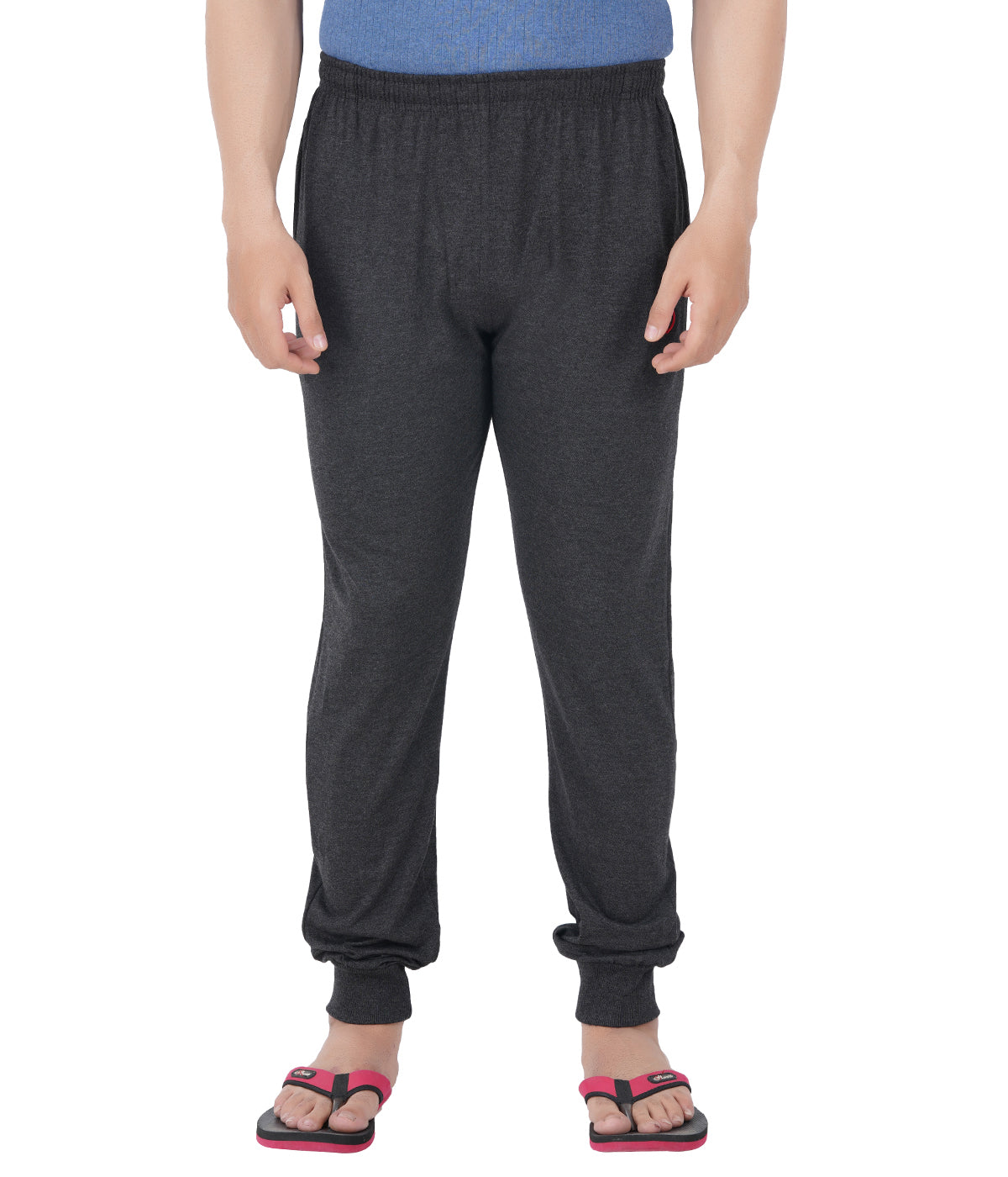 Charcoal Melange Bottom Rib Track Pant- Style #0407